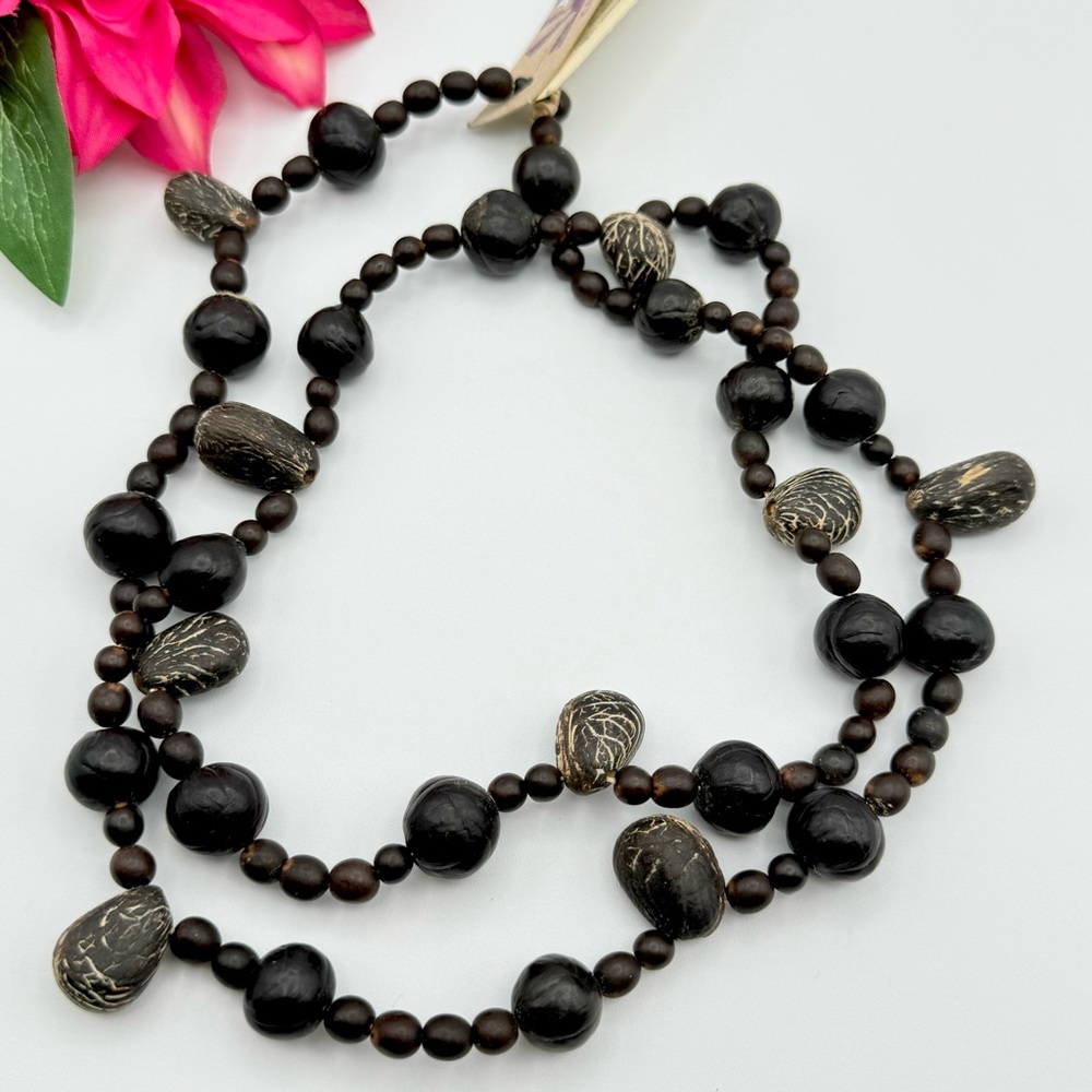 Kallari Artisan Handcrafted Seed Pod Beaded Necklace Amazon Tribal Eco Coop